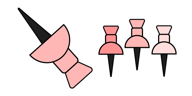 VSCO Girl Pink Pushpins Cursor
