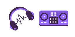 DJ: Headphones and DJ Controller Cursor