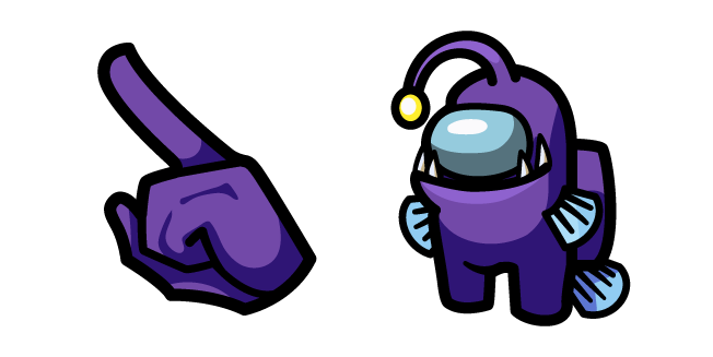 Among Us Personnage Baudroie Violette Cursor