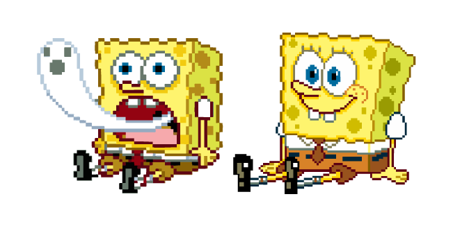 Bob l'éponge Choqué Pixel Cursor
