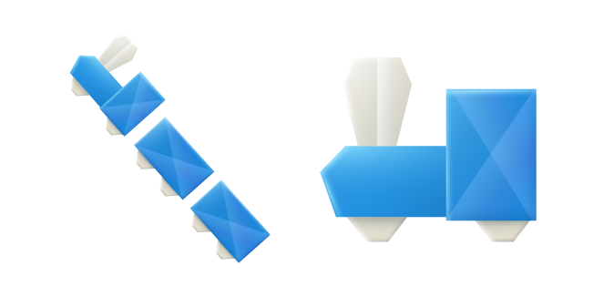 Origami Blue Steam Train курсор
