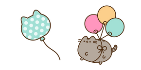 Курсор Pusheen with Colorful Balloons