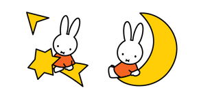Курсор Miffy & Friends Miffy on Shooting Star and Moon