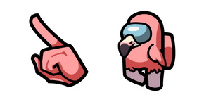 Курсор Among Us Pink Flamingo Character