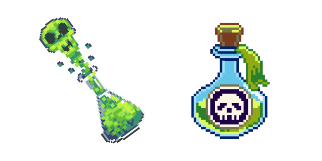 Bottle of Poison Pixel Cursor