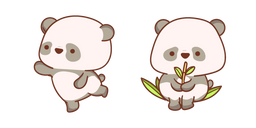Mignon Panda avec Bambou Curseur