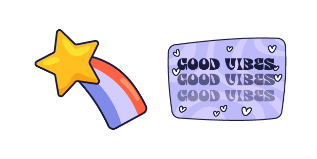 VSCO Girl Shooting Star and Good Vibes Cursor