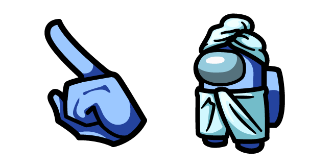 Among Us Blue Character After Bath Cursor