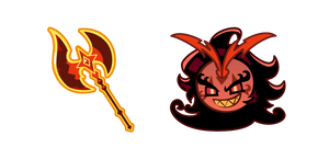 Cookie Run Burning Spice Cookie and Axe Cursor