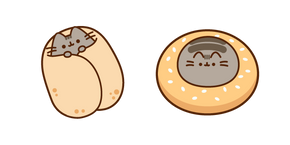 Pusheen Burrito and Bagel Cursor