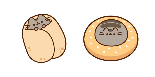Pusheen Burrito and Bagel Cursor