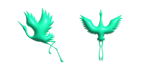 Simple 3D Cigüeña Cian cursor