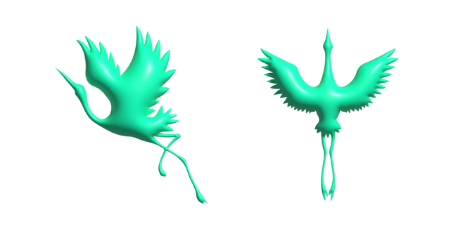 Simple 3D Cyan Stork Cursor