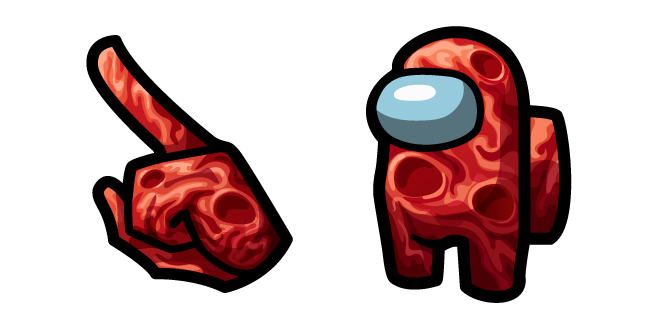 Among Us Red Mars Character Cursor