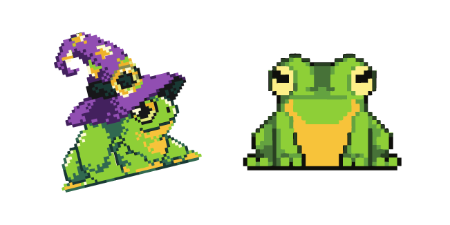 Frog Magician Pixel Cursor