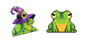 Frog Magician Pixel Cursor