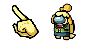 Among Us Yellow Animal Crossing Isabelle Character Cursor