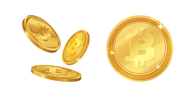 Golden Bitcoin Coins курсор