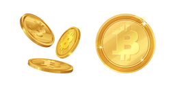 Golden Bitcoin Coins Cursor
