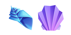 Курсор Origami Blue and Purple Shells