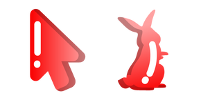 Minimal Gradient Red Rabbit Cursor
