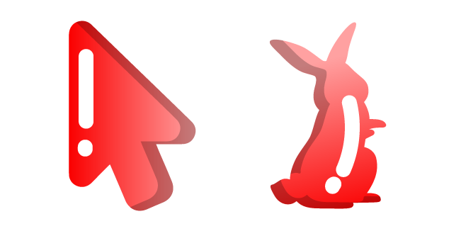 Minimal Gradient Conejo Rojo Cursor