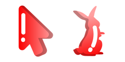 Minimal Gradient Red Rabbit Cursor