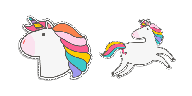 VSCO Girl Playful Unicorn Cursor