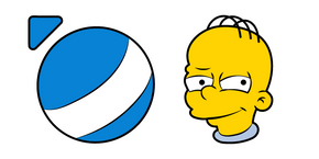 The Simpsons Homer Jr and Ball Cursor