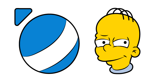 The Simpsons Homer Jr and Ball Cursor