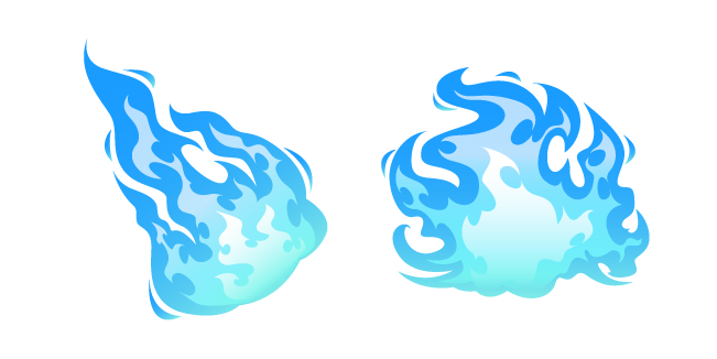 Striking Blue Flame Cursor