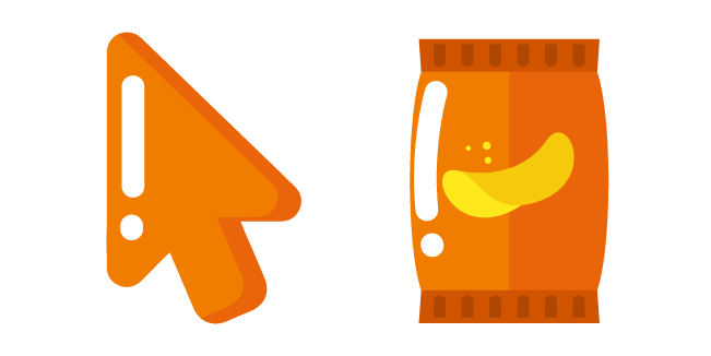 Minimal Orange Bag of Chips Cursor