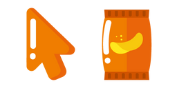 Minimal Orange Bag of Chips Cursor