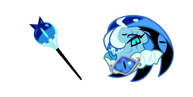 Cookie Run Shadow Milk Cookie and Staff Cursor