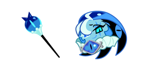 Cookie Run Shadow Milk Cookie and Staff Cursor