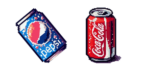 Latas de Pepsi y Coca-Cola Pixel cursor