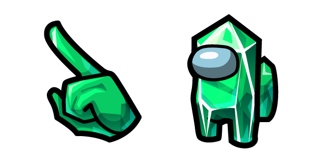 Among Us Personnage Émeraude Vert Cursor