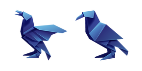 Курсор Origami Dark Blue Crow