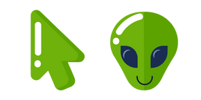Курсор Minimal Green Alien