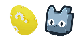 Курсор Roblox Pet Simulator Gray Cat and Lucky Egg
