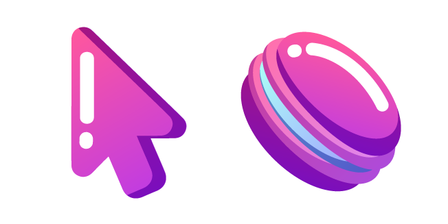 Minimal Gradient Macaron Rose Cursor