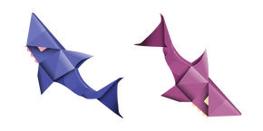 Origami Requins Bleu et Rose Curseur