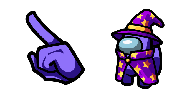 Among Us Purple Wizard Character Cursor