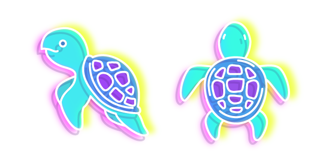 Néon Tortue Cyan Cursor