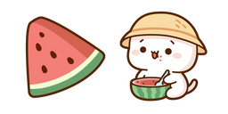 Mochi Mochi Peach Cat con Sandía cursor