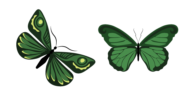 Malachite Green Butterflies Cursor