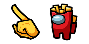 Курсор Among Us Red Fries Box Character