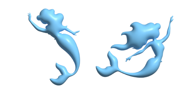 Simple 3D Light Blue Mermaid курсор