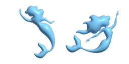 Курсор Simple 3D Light Blue Mermaid