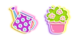 Neon Watering Can and Houseplant Cursor